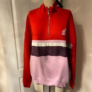 Large Brand new Levi’s Red and Pink Cotton Blend Garment